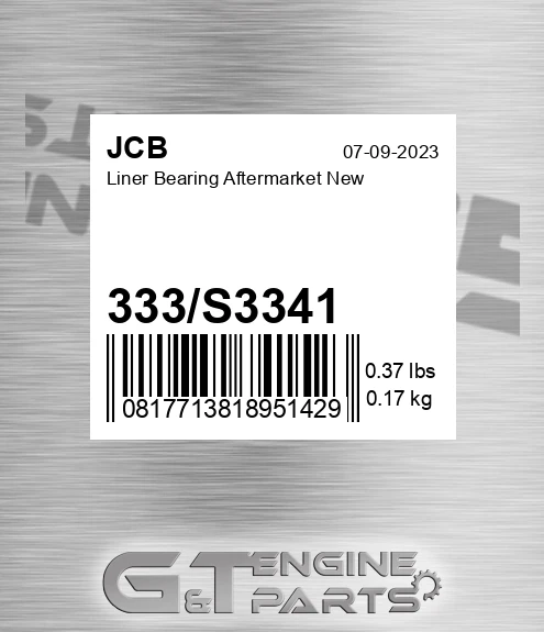 333s3341 Liner Bearing Aftermarket New