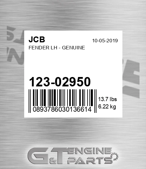 123/02950 FENDER LH - GENUINE