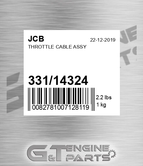 331/14324 THROTTLE CABLE ASSY