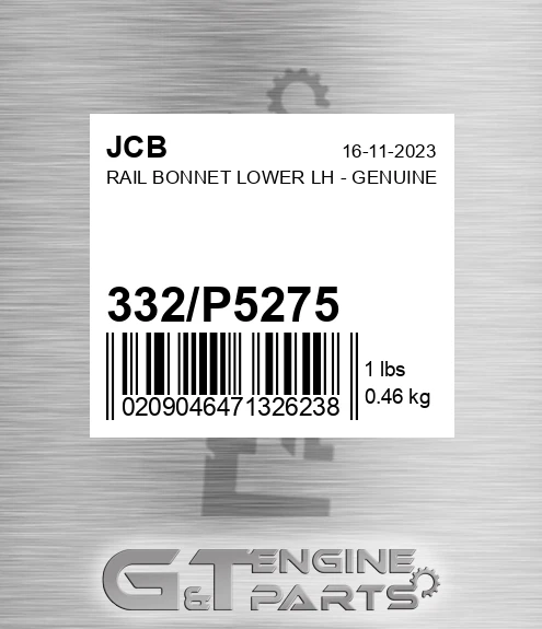 332/P5275 RAIL BONNET LOWER LH - GENUINE