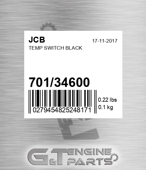 701/34600 TEMP SWITCH BLACK