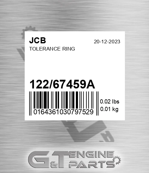 122/67459A TOLERANCE RING