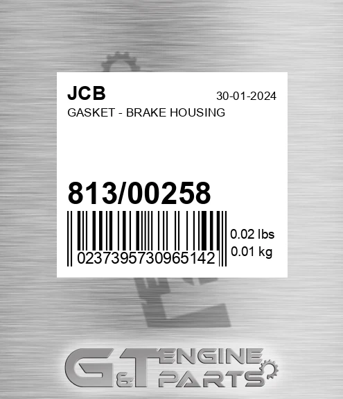 813/00258 GASKET - BRAKE HOUSING