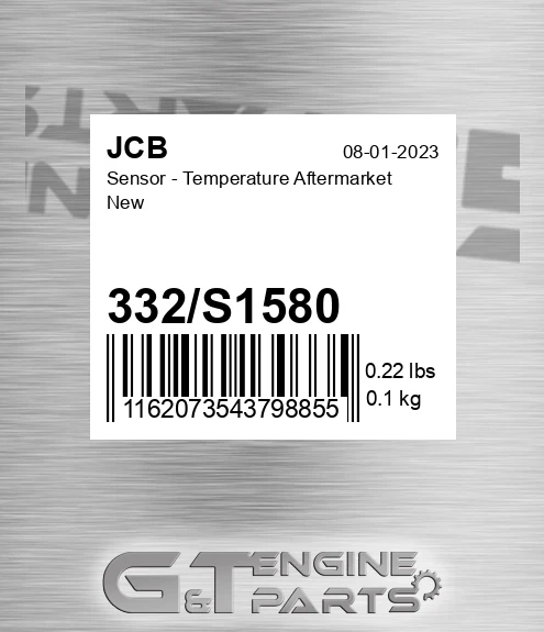 332s1580 Sensor - Temperature Aftermarket New