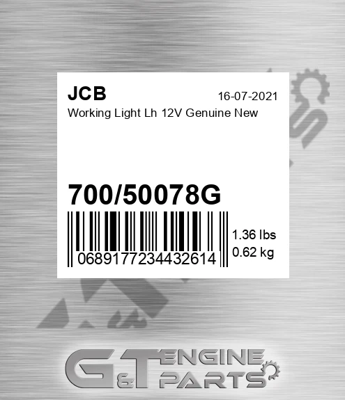 70050078g Working Light Lh 12V Genuine New