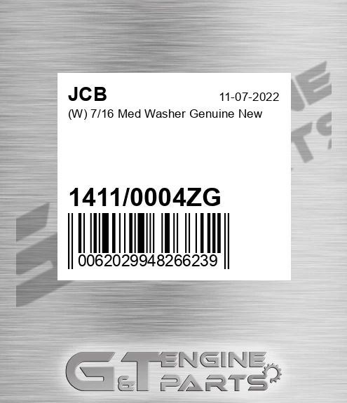 14110004zg W 7/16 Med Washer Genuine New