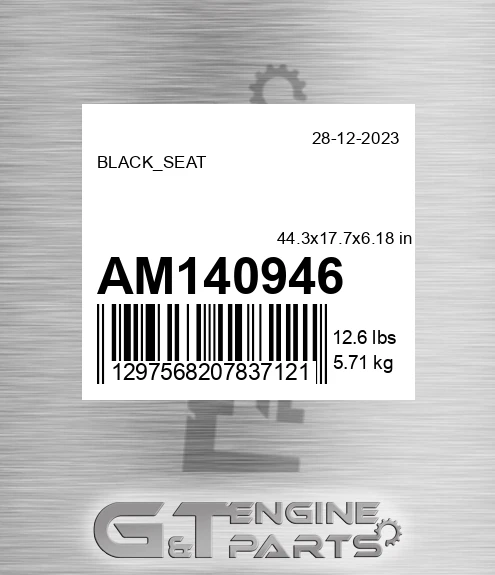 AM140946 BLACK SEAT