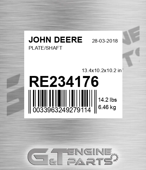 RE234176 PLATE/SHAFT