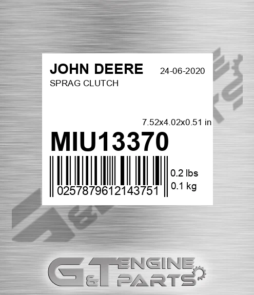 MIU13370 SPRAG CLUTCH