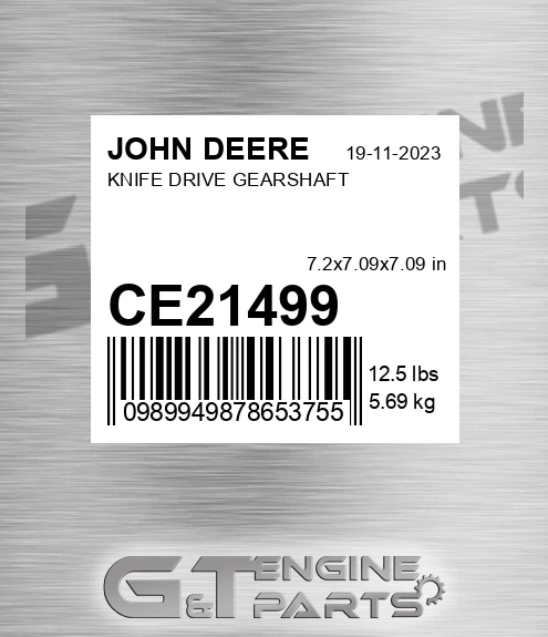 CE21499 KNIFE DRIVE GEARSHAFT