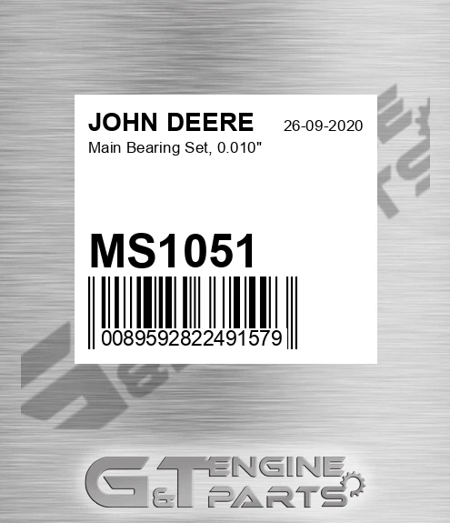 MS1051 Main Bearing Set, 0.010"