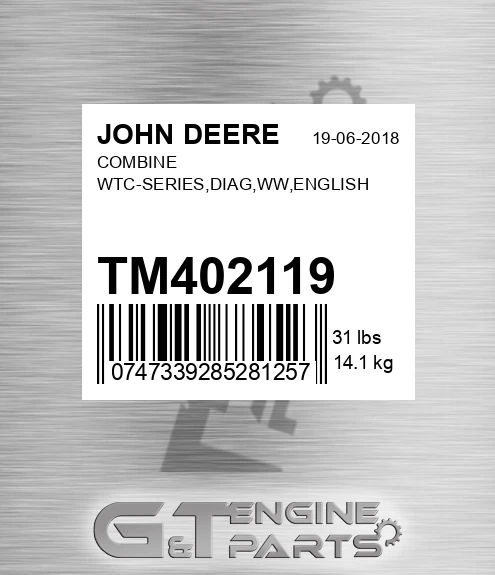 TM402119 COMBINE WTC-SERIES,DIAG,WW,ENGLISH
