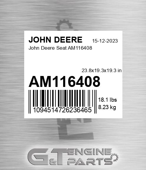 AM116408 John Deere Seat AM116408
