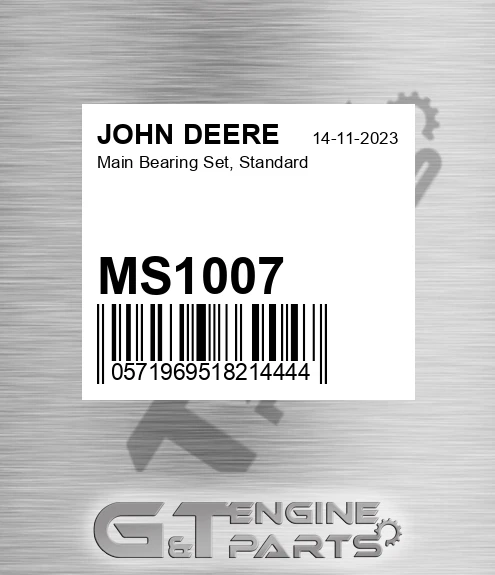 MS1007 Main Bearing Set, Standard