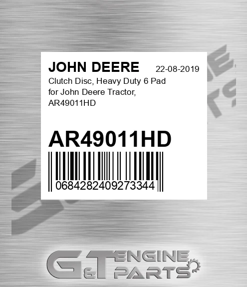 AR49011HD Clutch Disc, Heavy Duty 6 Pad for Tractor,