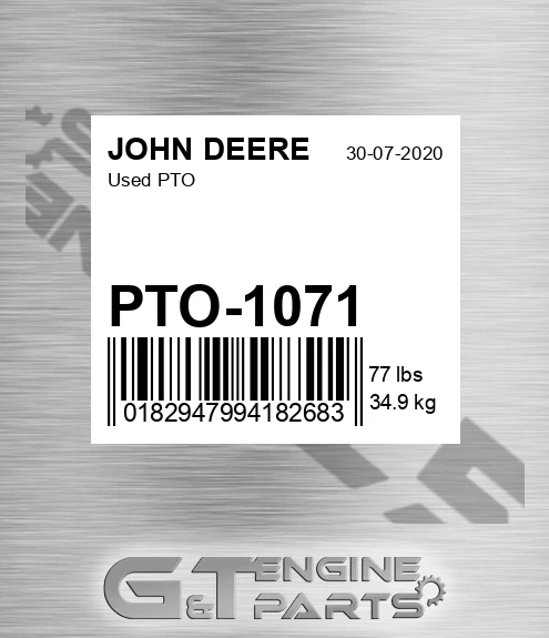 PTO-1071 Used PTO