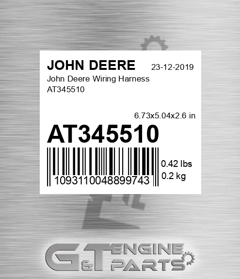 AT345510 John Deere Wiring Harness AT345510