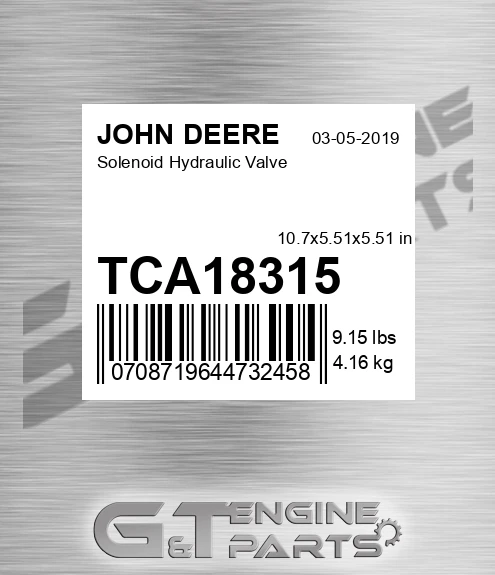 TCA18315 Solenoid Hydraulic Valve
