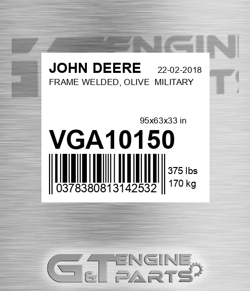 VGA10150 FRAME WELDED, OLIVE MILITARY