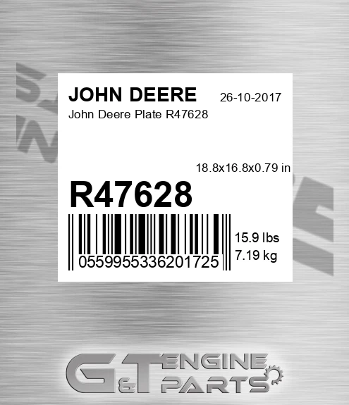 R47628 John Deere Plate R47628