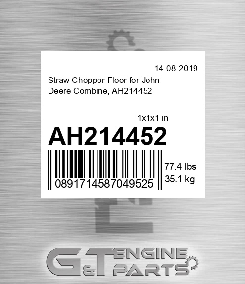 AH214452 Straw Chopper Floor for Combine,