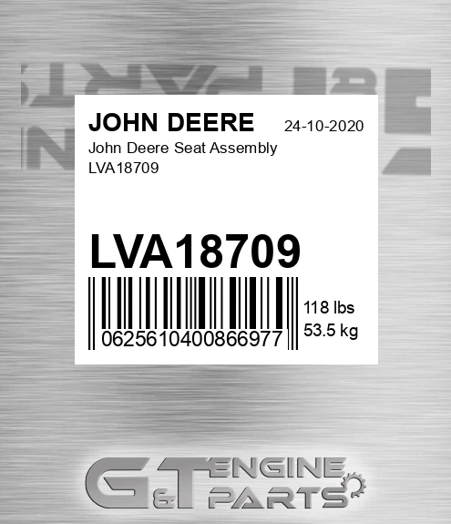 LVA18709 John Deere Seat Assembly LVA18709