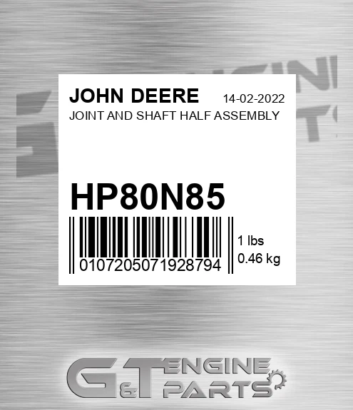 HP80N85 JOINT AND SHAFT HALF ASSEMBLY