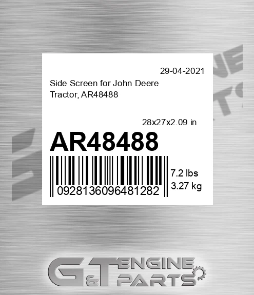 AR48488 Side Screen for Tractor,