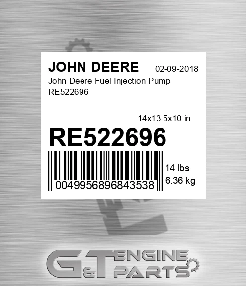 RE522696 John Deere Fuel Injection Pump RE522696