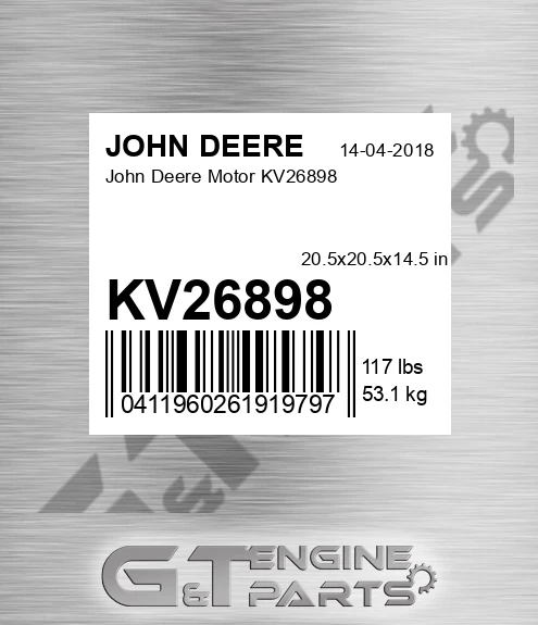 KV26898 John Deere Motor KV26898