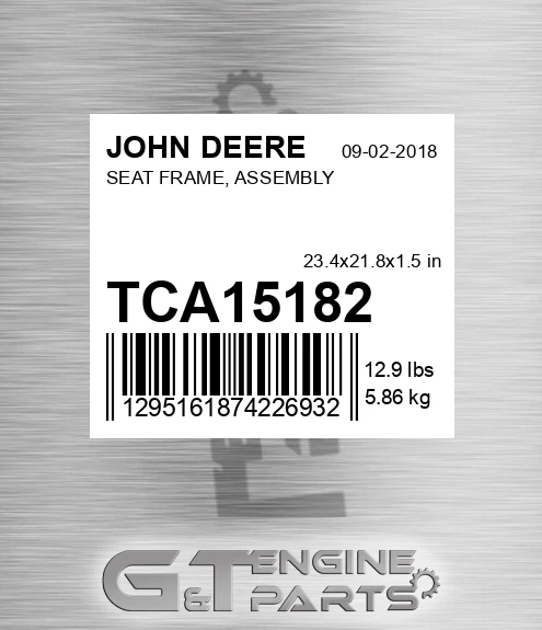 TCA15182 SEAT FRAME, ASSEMBLY