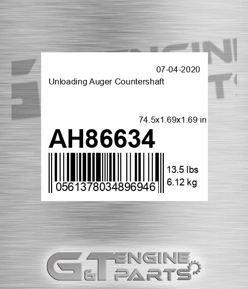 AH86634 Unloading Auger Countershaft