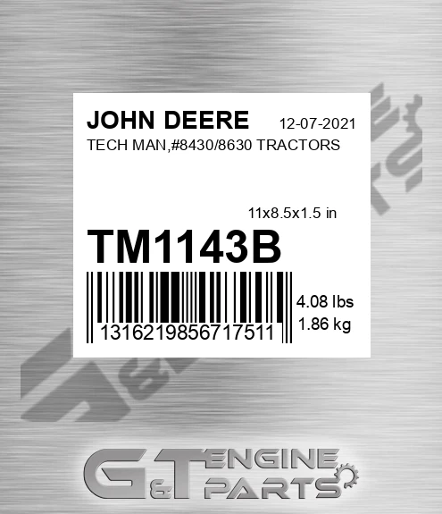 TM1143B TECH MAN,#8430/8630 TRACTORS