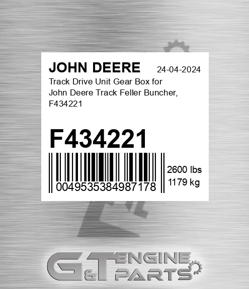 F434221 Track Drive Unit Gear Box for Track Feller Buncher,