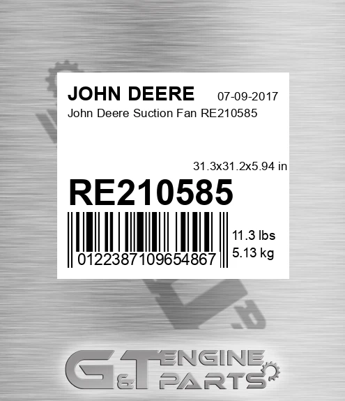 RE210585 John Deere Suction Fan RE210585