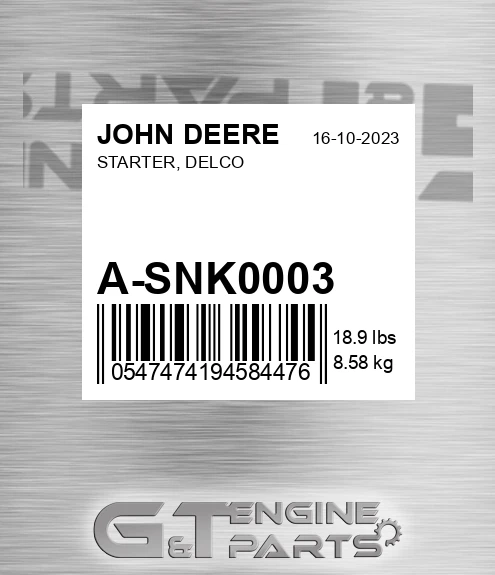 A-SNK0003 STARTER, DELCO