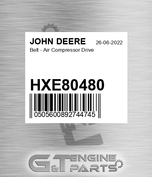 HXE80480 Belt - Air Compressor Drive