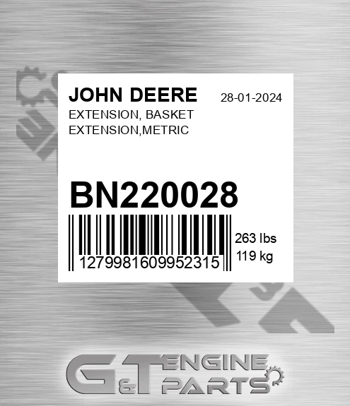 BN220028 EXTENSION, BASKET EXTENSION,METRIC