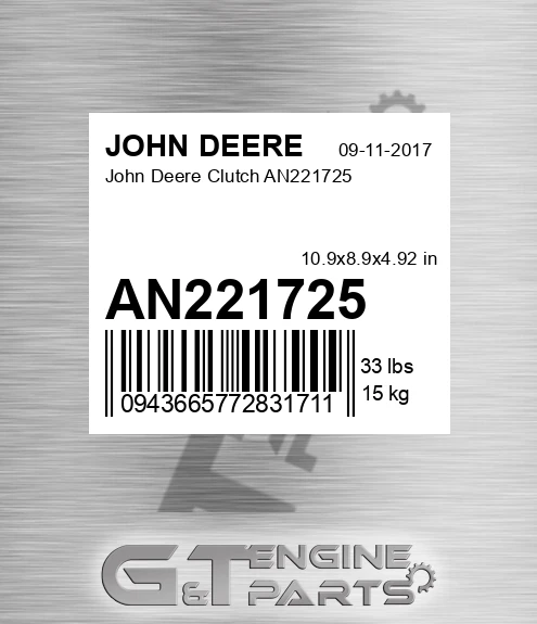 AN221725 John Deere Clutch AN221725
