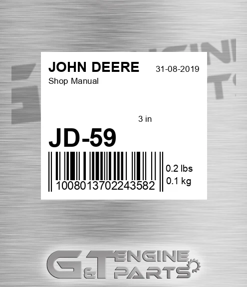 JD-59 Shop Manual