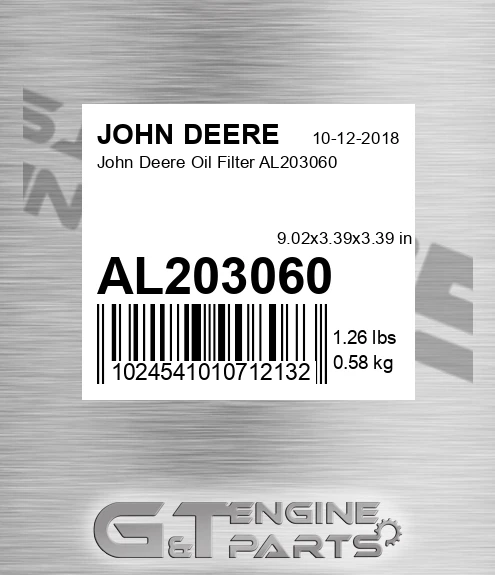 AL203060 John Deere Oil Filter AL203060