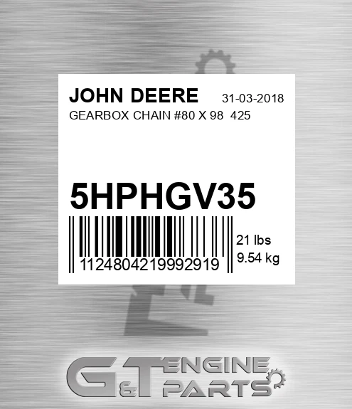 5HPHGV35 GEARBOX CHAIN #80 X 98 425