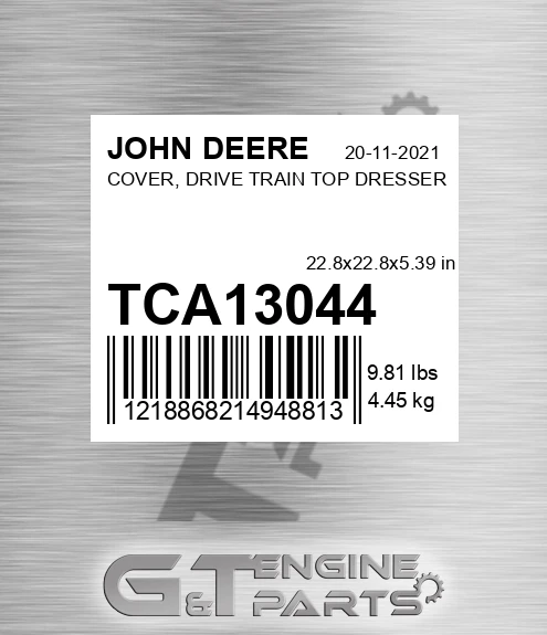TCA13044 COVER, DRIVE TRAIN TOP DRESSER
