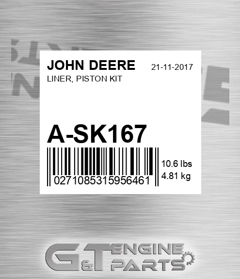 A-SK167 LINER, PISTON KIT