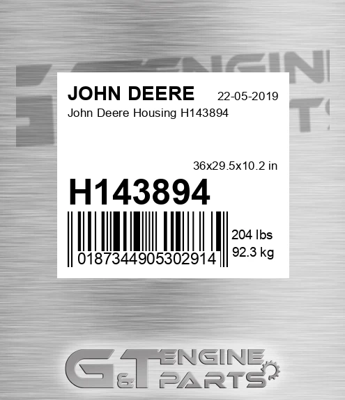 H143894 John Deere Housing H143894