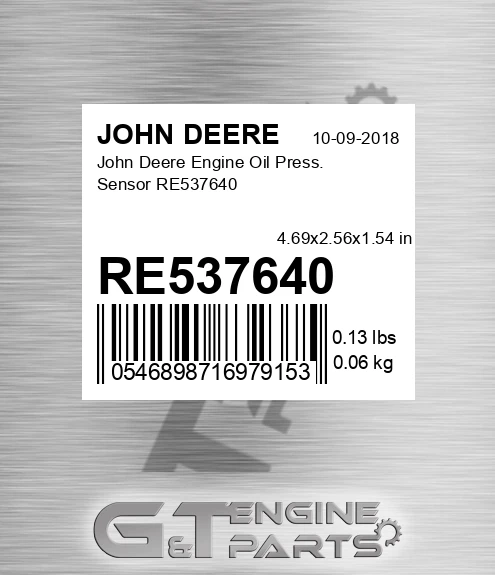 RE537640 Engine Oil Press. Sensor