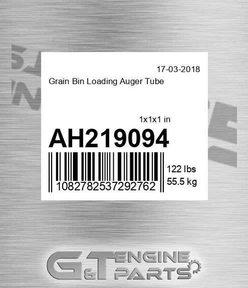 AH219094 Grain Bin Loading Auger Tube