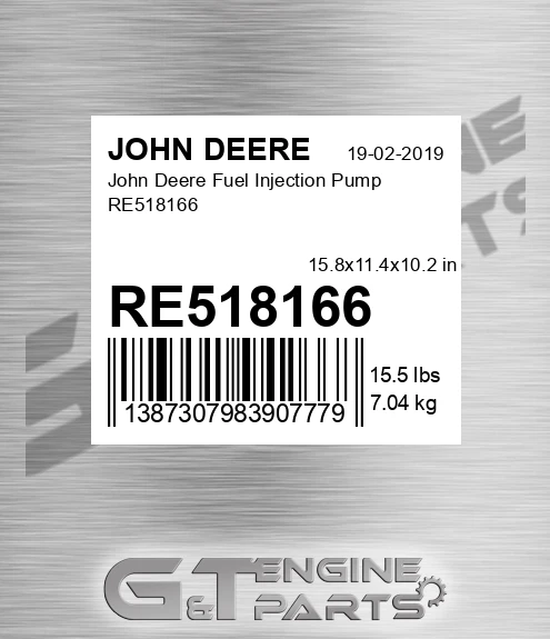 RE518166 John Deere Fuel Injection Pump RE518166