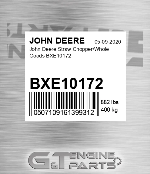 BXE10172 John Deere Straw Chopper/Whole Goods BXE10172