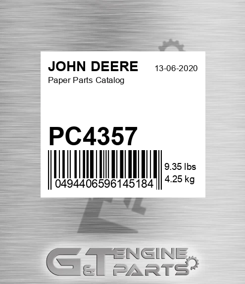 PC4357 Paper Parts Catalog